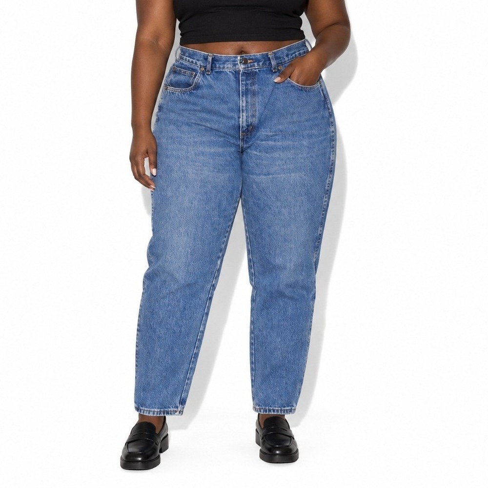 80s Vintage Chic Tapered Leg Jeans Womens 14 Dark Wash High Rise Denim USA Made
